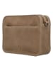 HIDE & STITCHES Leder-Umhängetasche in Hellbraun - (B)23 x (H)18 x (T)8 cm