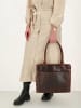HIDE & STITCHES Leder-Schultertasche in Braun - (B)38 x (H)29 x (T)7 cm