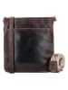 HIDE & STITCHES Leder-Umhängetasche in Braun - (B)25 x (H)28 x (T)9 cm