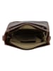 HIDE & STITCHES Leder-Umhängetasche in Braun - (B)25 x (H)28 x (T)9 cm