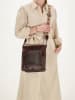 HIDE & STITCHES Leder-Umhängetasche in Braun - (B)25 x (H)28 x (T)9 cm