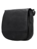 HIDE & STITCHES Leder-Umhängetasche "Paint Rock" in Schwarz - (B)20 x (H)19,5 x (T)4 cm