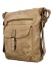 HIDE & STITCHES Leder-Umhängetasche in Beige - (B)34 x (H)35 x (T)6 cm