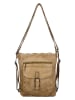 HIDE & STITCHES Leder-Umhängetasche in Beige - (B)34 x (H)35 x (T)6 cm