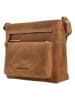 HIDE & STITCHES Leder-Umhängetasche "Idaho" in Camel - (B)27 x (H)23 x (T)7 cm