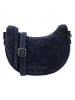 HIDE & STITCHES Leder-Schultertasche "Brazos" in Dunkelblau - (B)22 x (H)16 x (T)5,5 cm