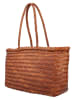 HIDE & STITCHES Leder-Henkeltasche in Hellbraun - (B)19 x (H)12,5 x (T)4 cm