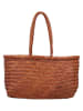 HIDE & STITCHES Leder-Henkeltasche in Hellbraun - (B)19 x (H)12,5 x (T)4 cm