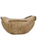 HIDE & STITCHES Leren borstbuidel beige - (B)32 x (H)17 x (D)10 cm