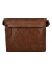 HIDE & STITCHES Leder-Umhängetasche in Hellbraun - (B)28 x (H)22 x (T)8 cm
