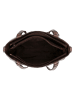 HIDE & STITCHES Leder-Shopper "Westland" in Dunkelbraun - (B)35 x (H)20 x (T)11 cm