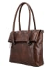 HIDE & STITCHES Leder-Schultertasche "Westland" in Dunkelbraun - (B)36 x (H)29 x (T)9 cm