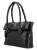 HIDE & STITCHES Leder-Schultertasche "Westland" in Schwarz - (B)29 x (H)20 x (T)7 cm