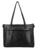 HIDE & STITCHES Leder-Schultertasche "Inspired by Country" in Schwarz - (B)38 x (H)26 x (T)12 cm
