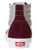 Vans Leder-Sneakers in Bordeaux/ Grau