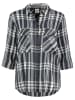 Urban Surface Bluse in Anthrazit/ Weiß