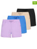 Fresh Made 4er-Set: Shorts in Schwarz/ Beige/ Blau