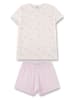 Sanetta Pyjama in Creme/ Lila