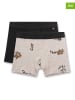 Sanetta 2-delige set: boxershorts zwart/beige
