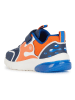 Geox Sneakers "Lights - Ciberdron" in Dunkelblau/ Orange
