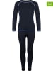 Trollkids 2-delige functionele ondergoedset "Kids Merino Baselayer" antraciet/blauw