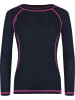 Trollkids 2-delige functionele ondergoedset "Kids Merino Baselayer" antraciet/roze