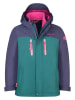 Trollkids 3-in-1 functionele jas "Bryggen" paars/petrol