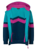 Trollkids Sweatjacke "Flekkefjord" in Dunkelblau/ Türkis