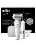 Braun Epilierer "Silk-épil 9-341" in Weiß/ Silber