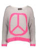 miss goodlife Pullover "Peace" in Grau/ Pink
