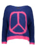 miss goodlife Pullover "Peace" in Dunkelblau/ Pink
