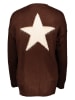 miss goodlife Cardigan "Star" in Dunkelbraun/ Creme