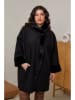 Curvy Lady Wintermantel in Schwarz