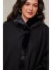 Curvy Lady Wintermantel in Schwarz