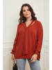 Curvy Lady Bluse in Rotbraun