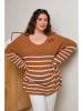 Curvy Lady Pullover in Hellbraun