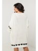 Curvy Lady Gebreide jurk wit