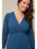 Curvy Lady Plissekleid in Blau