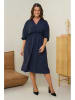 Curvy Lady Kleid in Dunkelblau