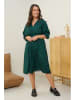 Curvy Lady Kleid in Dunkelgrün