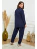 Curvy Lady 2-delige outfit donkerblauw