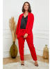 Curvy Lady 2-delige outfit rood