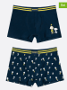 admas 2er-Set: Boxershorts in Gelb/ Dunkelblau