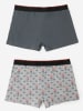 admas 2er-Set: Boxershorts in Grau