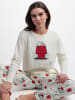 Peanuts Pyjama "Peanuts" in Creme/ Rot
