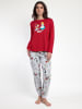 Disney Pyjama "Alice in Wonderland" rood/lichtgrijs