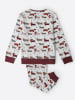 admas Pyjama "Admas" grijs/Bprdeaux