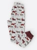 admas Pyjama "Admas" grijs/Bprdeaux