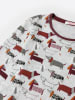 admas Pyjama "Admas" in Grau/ Bprdeaux