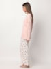 admas Pyjama "Dots & Flowers" lichtroze/wit
